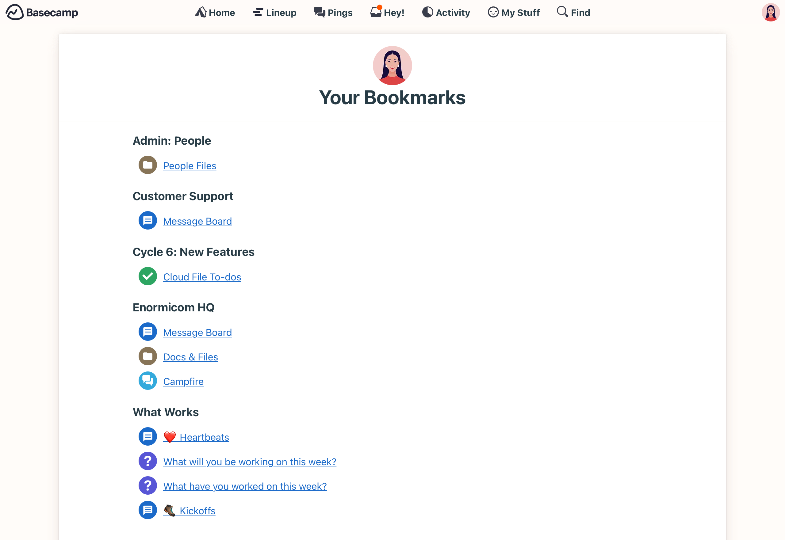 Screenshot of app Basecamp3