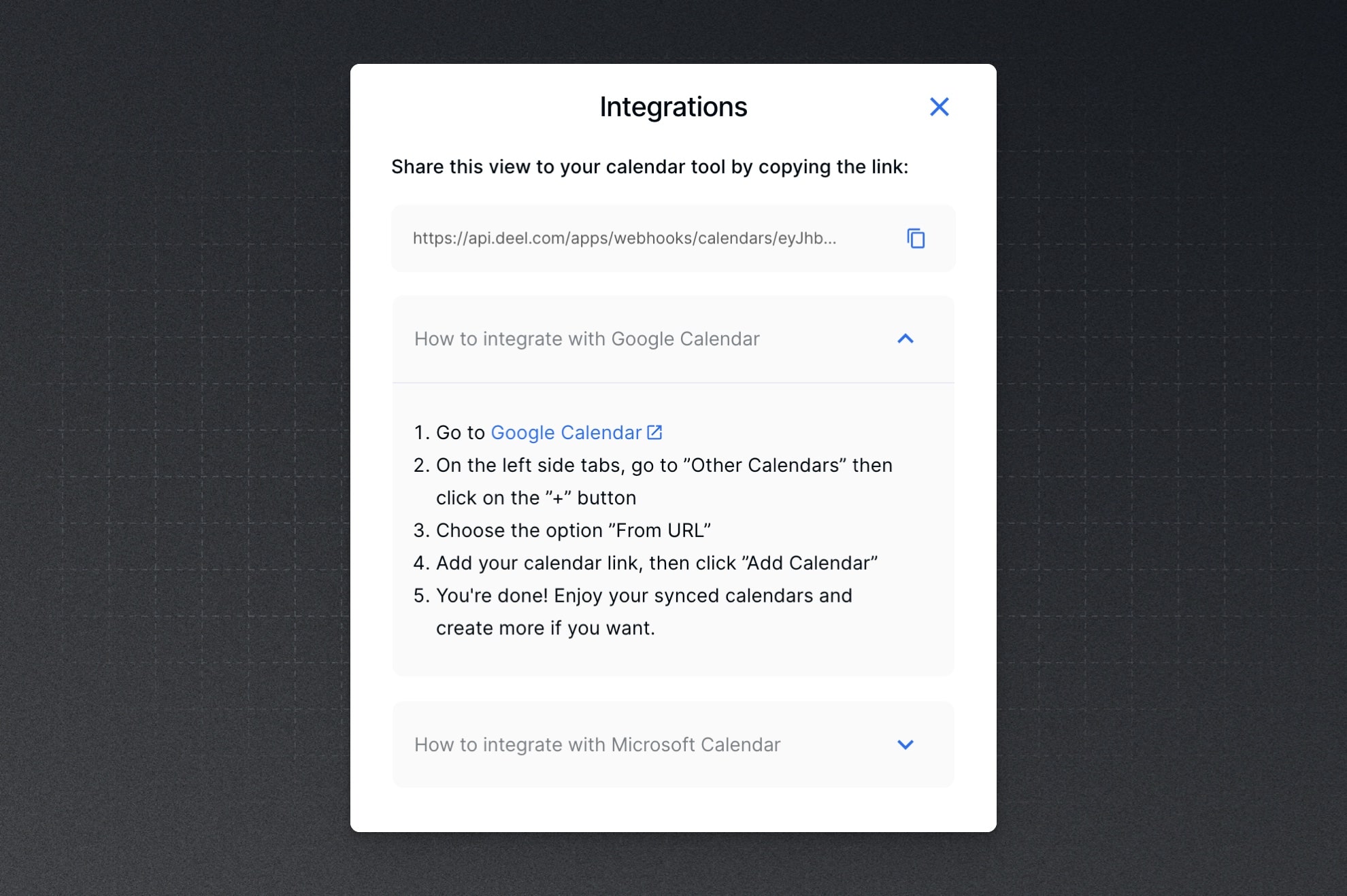 Screenshot of app Deel
